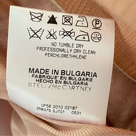 STELLA MCCARTNEY PINK WOOL SINGLE BUTTON BLAZER JACKET - Picture 13 of 13